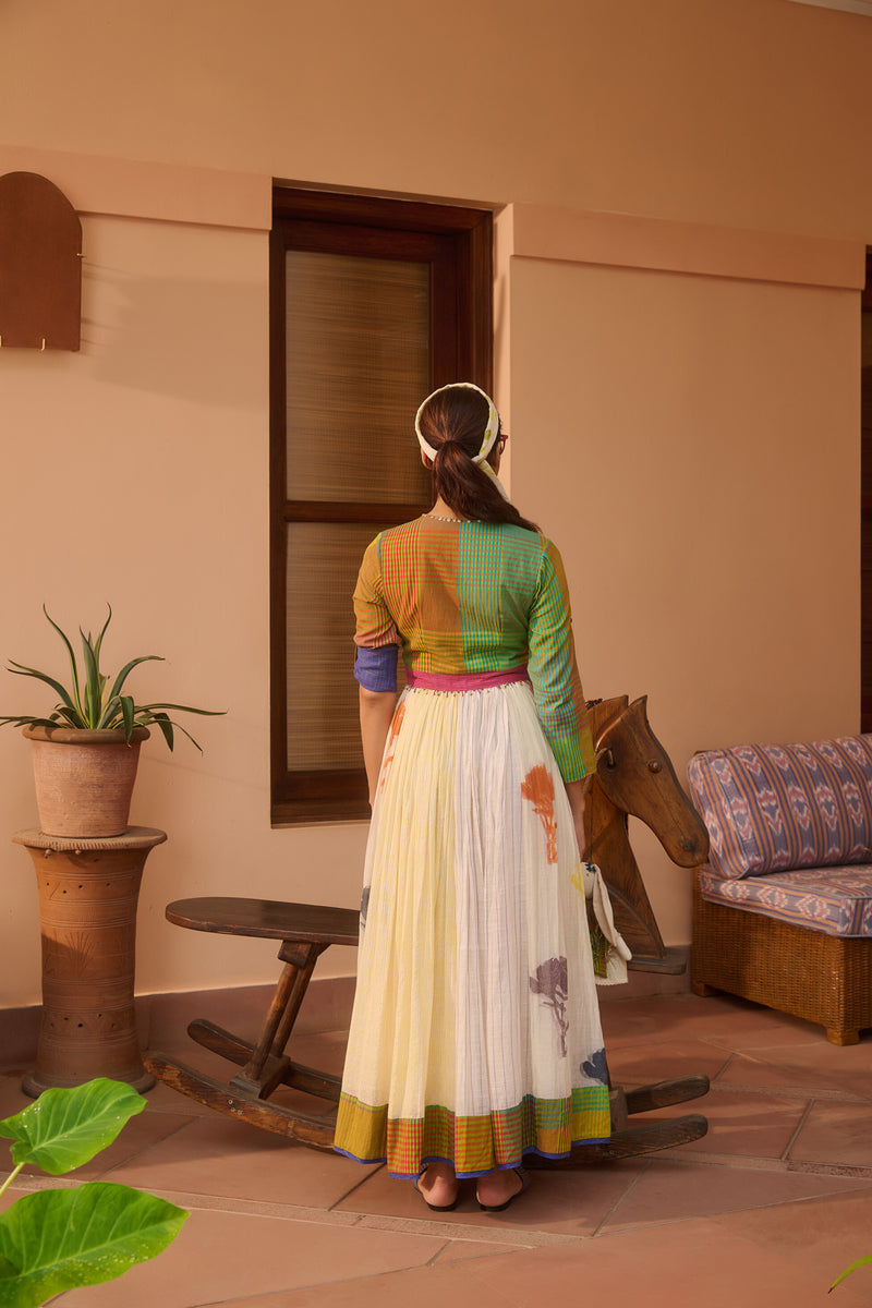 ARIZONA KURTA-MULTICOLOR silk by SWATTI KAPOOR in multi color for women in Singapore