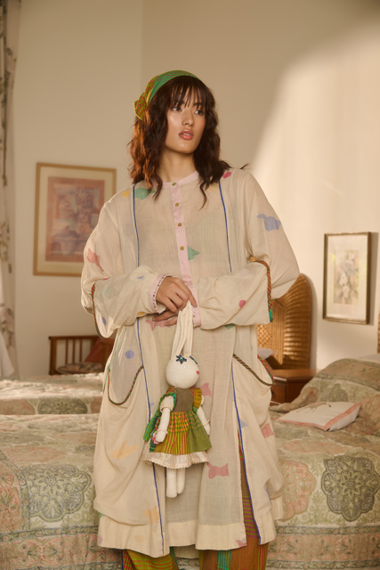 LIBBY DRESS-IVORY by SWATTI KAPOOR in ivory color for women in Singapore