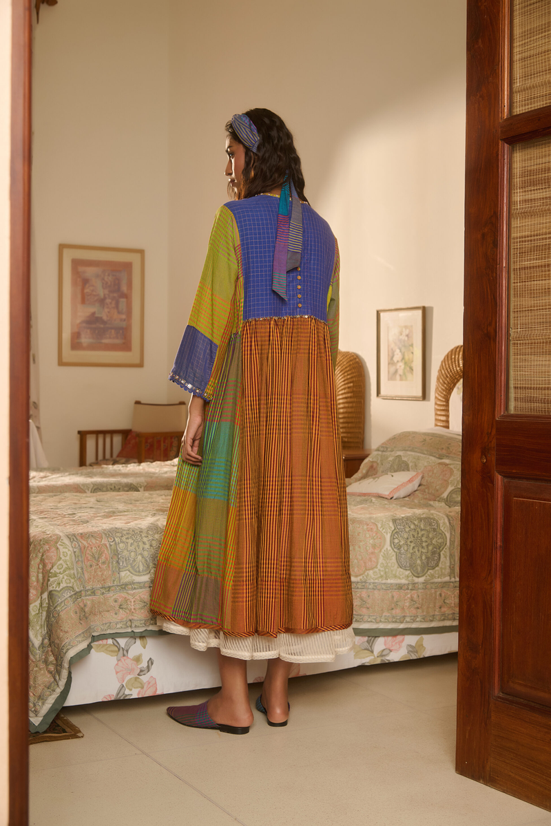 HESTER DRESS-MULTICOLOR silk by SWATTI KAPOOR in multi color for women in Singapore