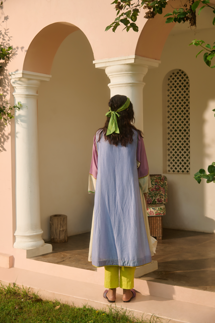 DAISY KURTA-MULTICOLOR chanderi by SWATTI KAPOOR in multi color for women in Singapore