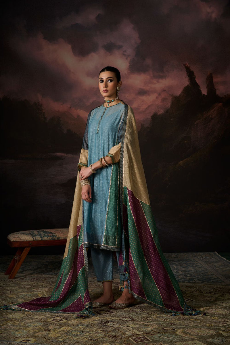 TAHIRA DUPATTA chanderi by SWATTI KAPOOR in multi color for women in Singapore