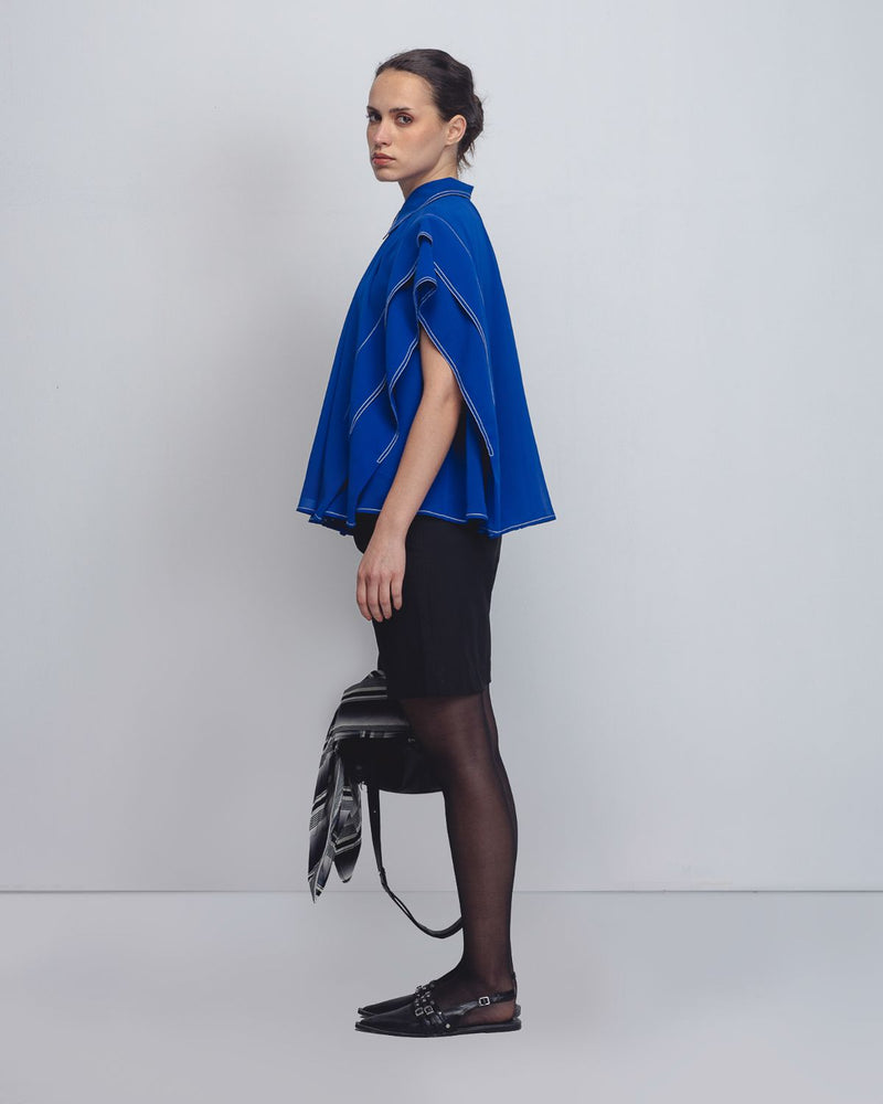 Tako Top - Electric Blue Buy Tako Top - Electric Blue from C&W | Tops And Shirts for Women by Leh Studios in blue color for women in Singapore