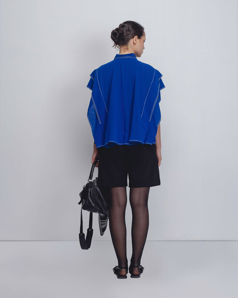 Tako Top - Electric Blue Buy Tako Top - Electric Blue from C&W | Tops And Shirts for Women by Leh Studios in blue color for women in Singapore