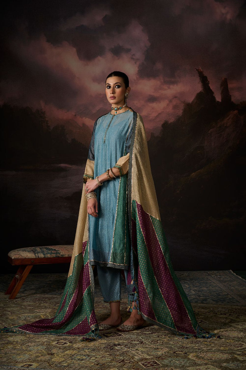 TARA KURTA chanderi by SWATTI KAPOOR in multi color for women in Singapore