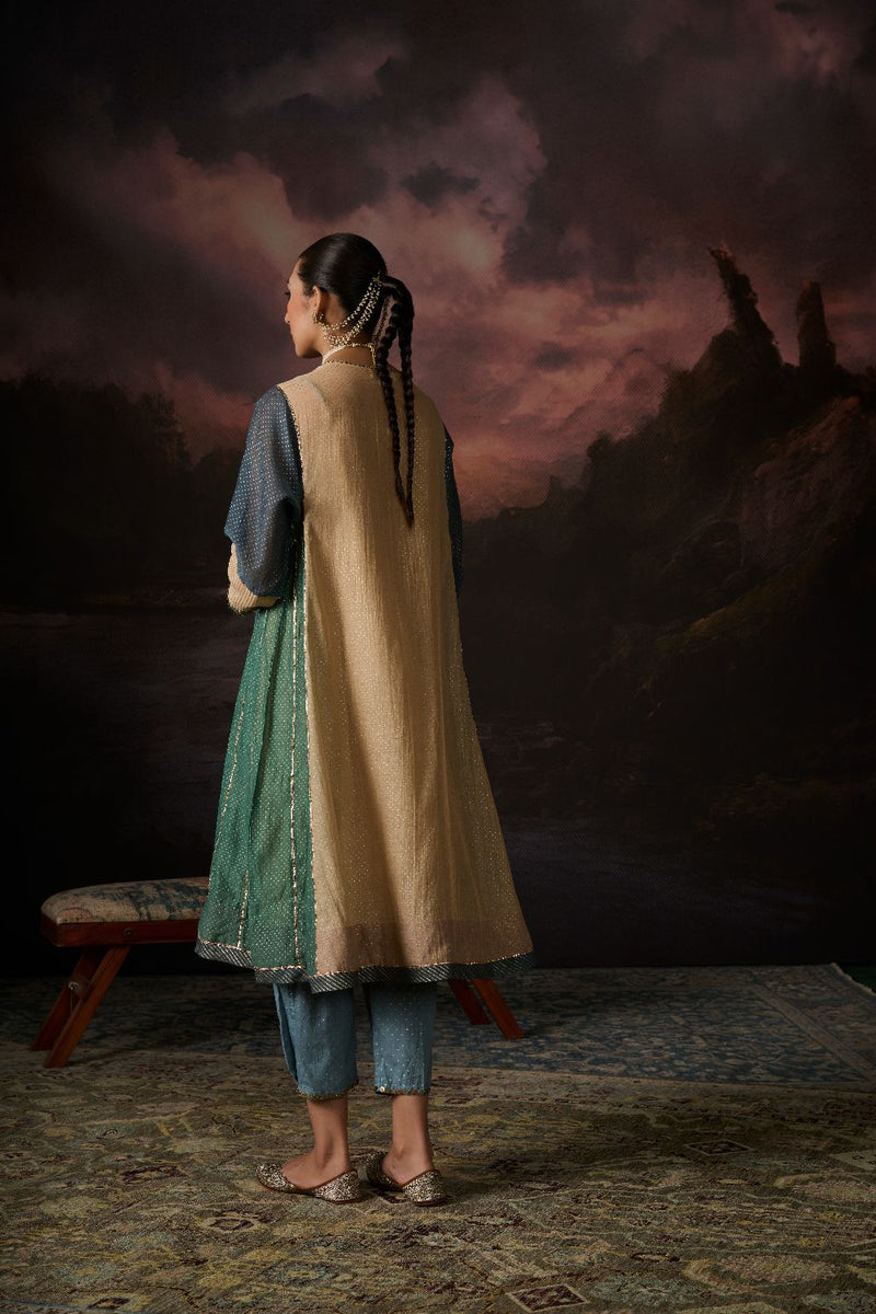 TARA KURTA chanderi by SWATTI KAPOOR in multi color for women in Singapore