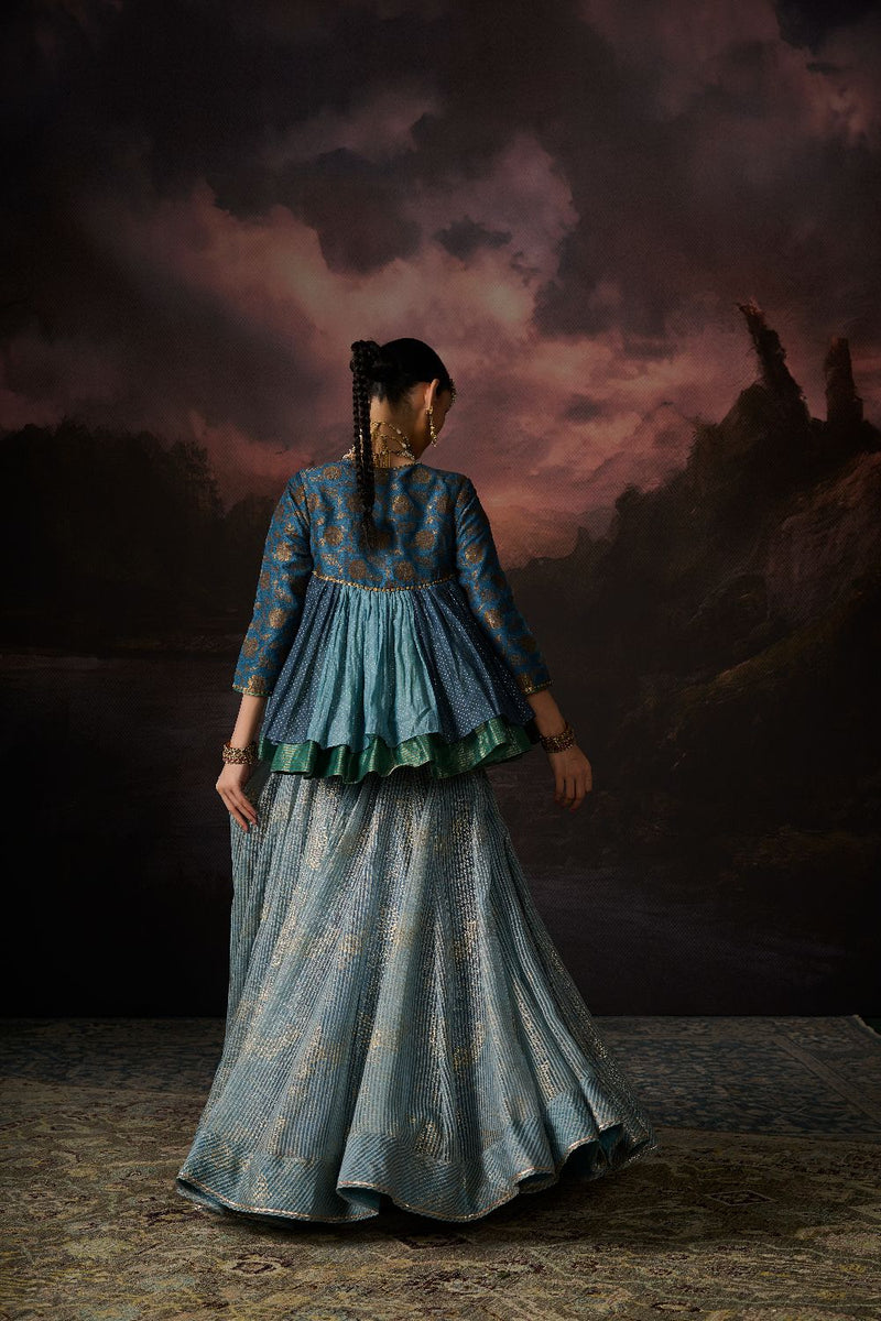 TASHI KEDIA TOP silk by SWATTI KAPOOR in multi color for women in Singapore