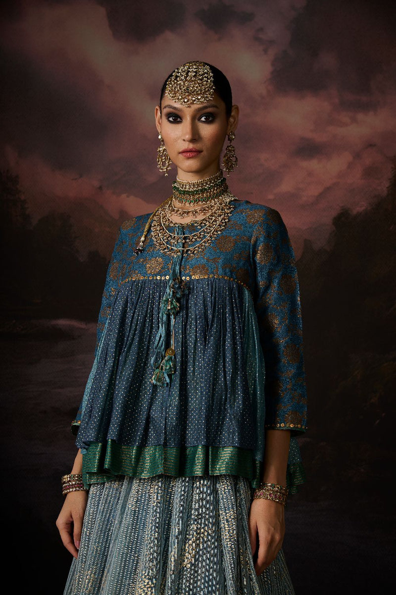 TASHI KEDIA TOP silk by SWATTI KAPOOR in multi color for women in Singapore