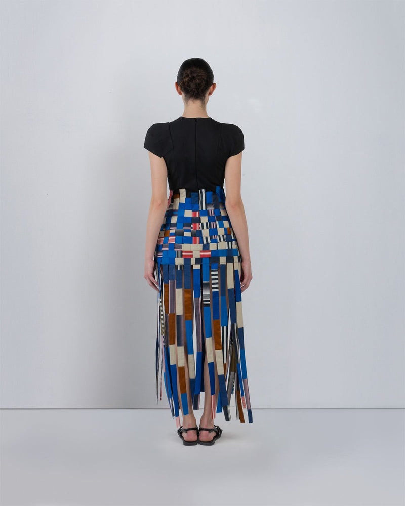 TASSEL DRESS - Multicolour + Black dress by Leh Studios in multicolour for women in Singapore