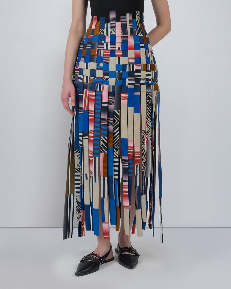 TASSEL DRESS - Multicolour + Black dress by Leh Studios in multicolour for women in Singapore