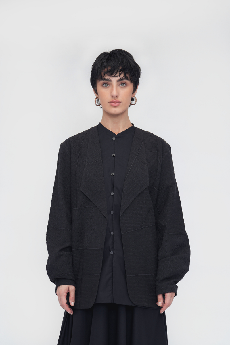 Gatsal Overlay cotton by Turn Black in black color for women in Singapore
