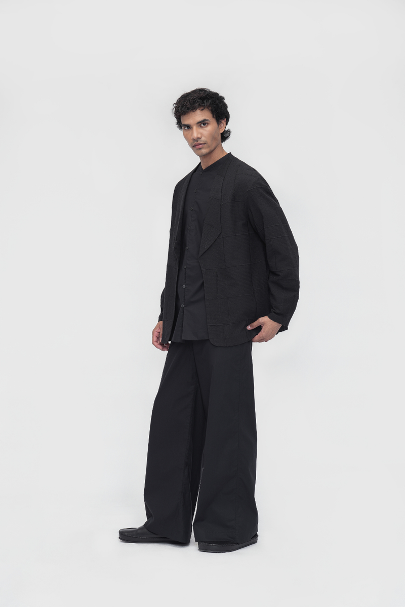 Gatsal Overlay cotton by Turn Black in black color for women in Singapore