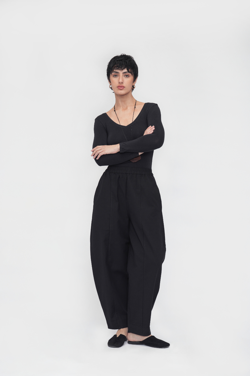 Rangzen Barrel Pants cotton by Turn Black in black color for women in Singapore