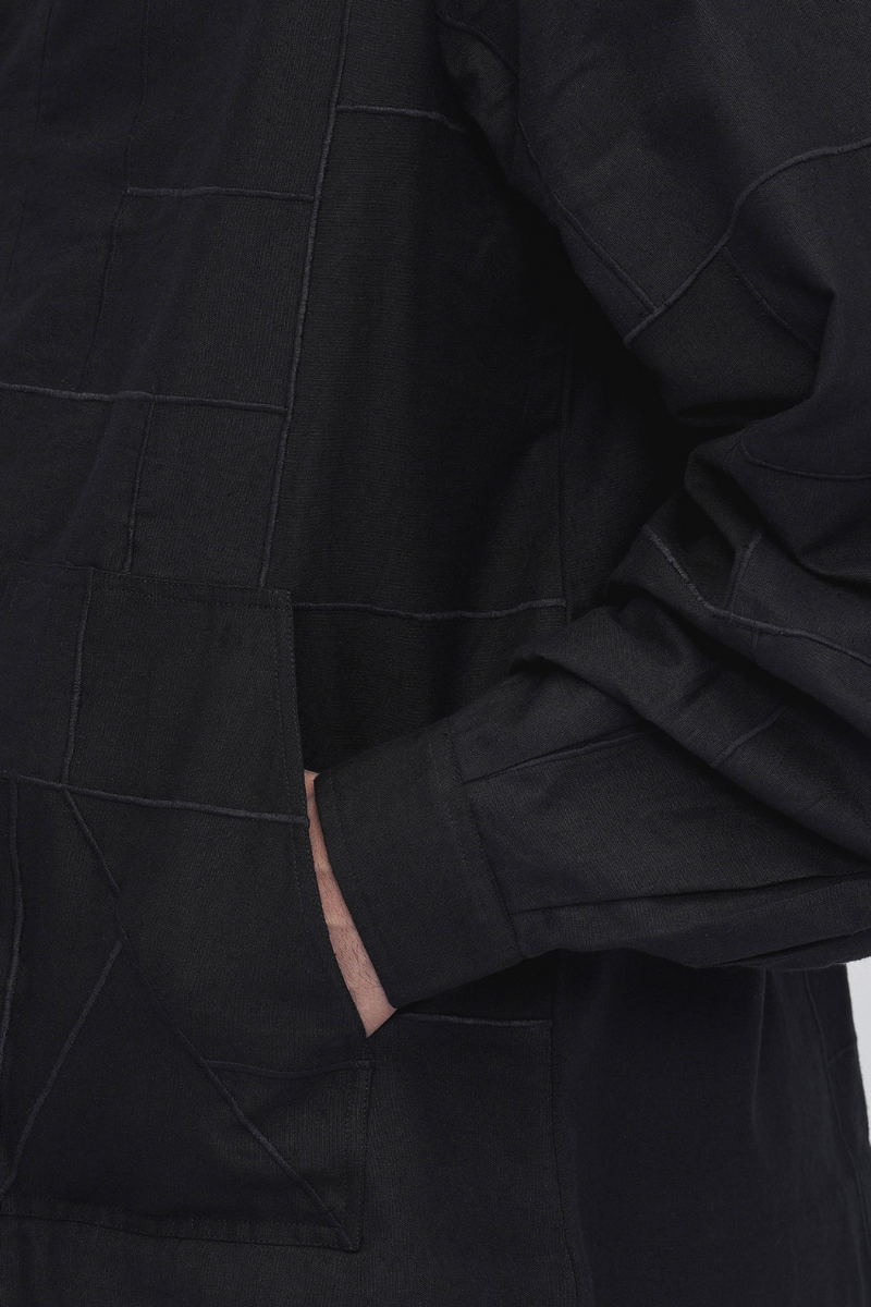 Shingka Overlay | Shirt cotton by Turn Black in black color for women in Singapore