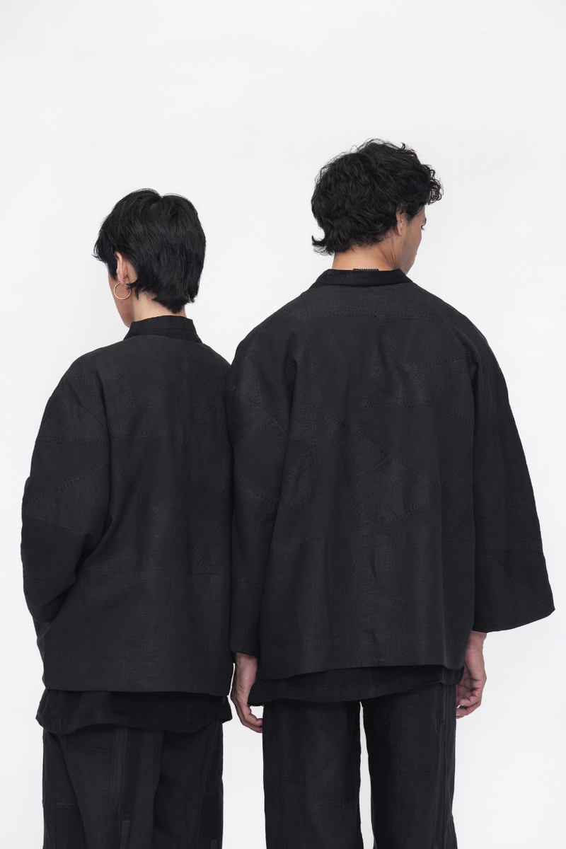 Pema Overlay cotton by Turn Black in black color for women in Singapore