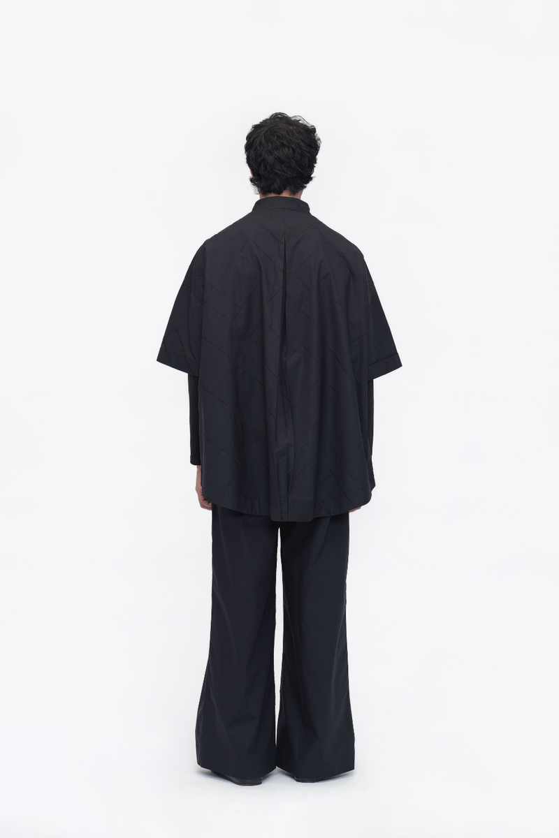 Tara Shirt poplin by Turn Black in black color for women in Singapore
