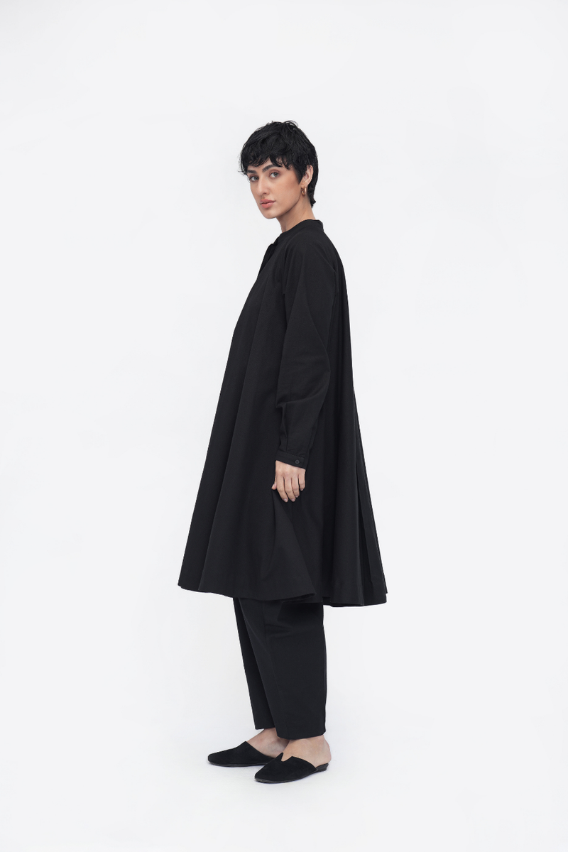 Yara Tunic cotton by Turn Black in black color for women in Singapore