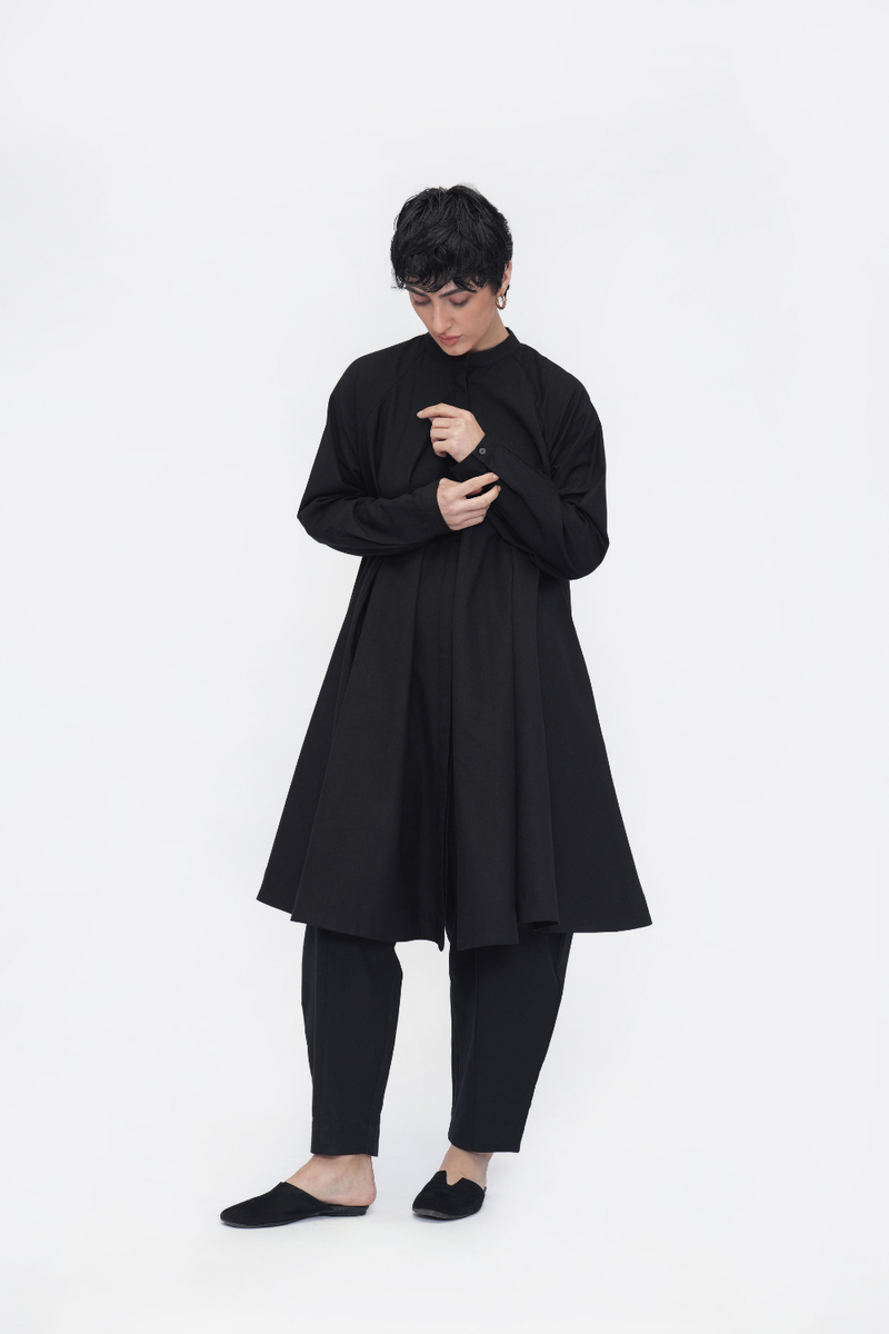 Yara Tunic cotton by Turn Black in black color for women in Singapore
