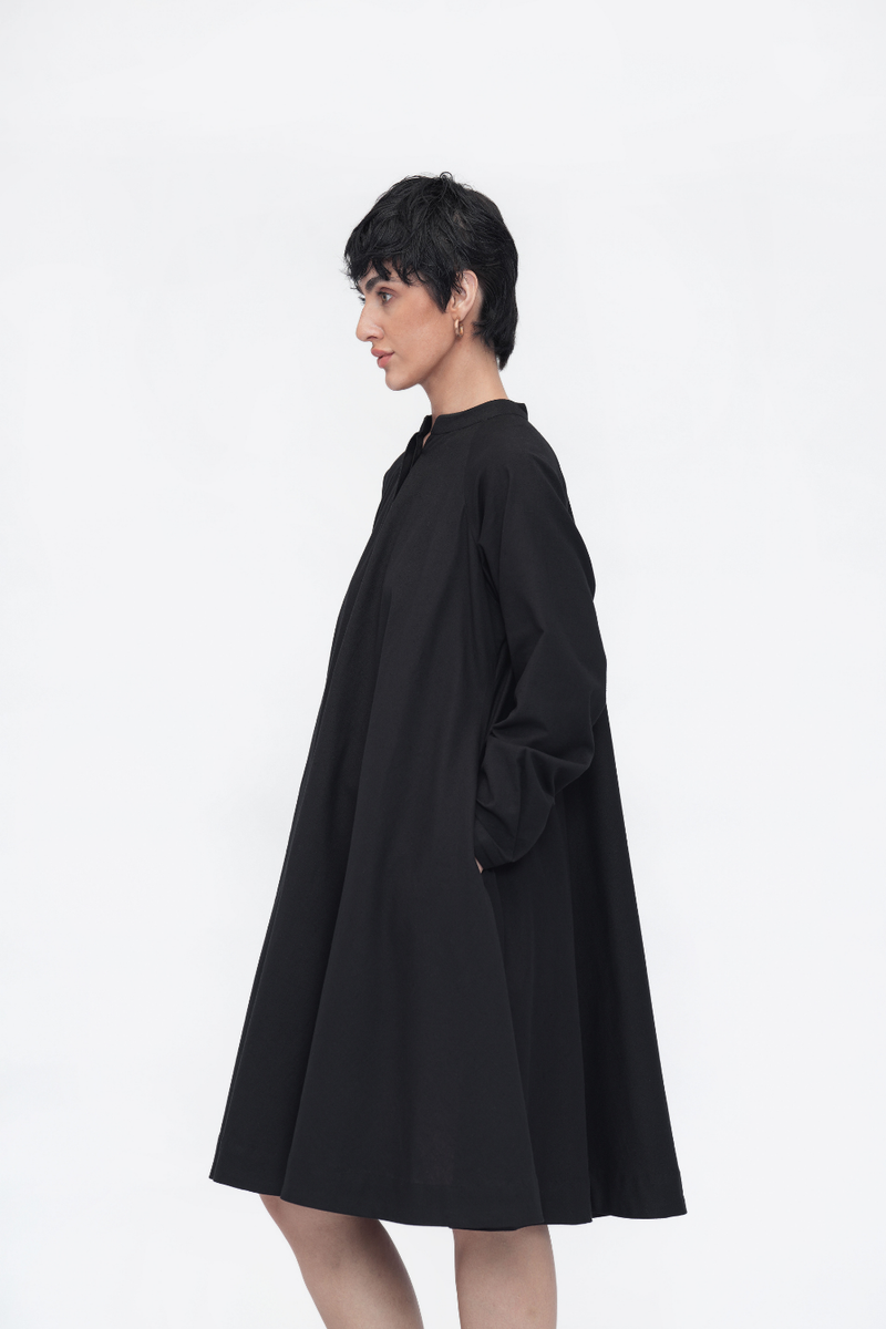 Yara Tunic cotton by Turn Black in black color for women in Singapore