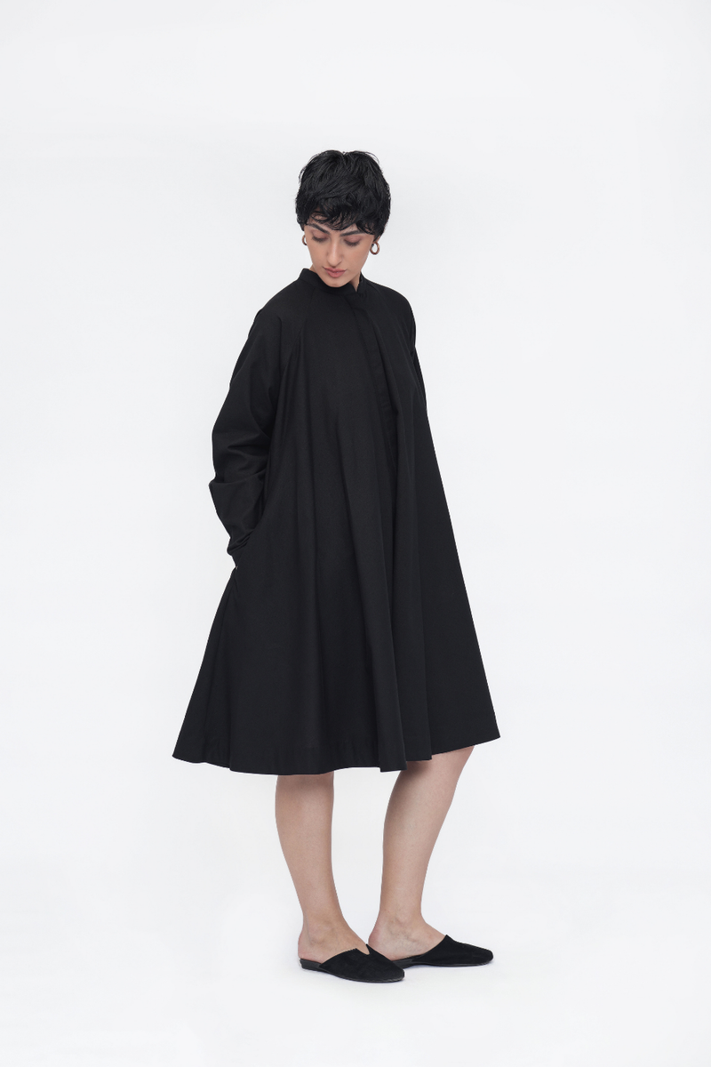 Yara Tunic cotton by Turn Black in black color for women in Singapore