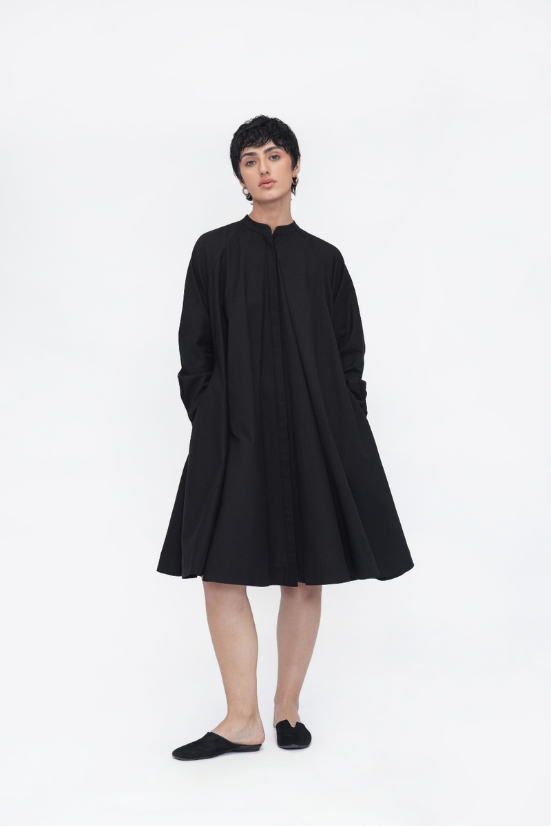 Yara Tunic cotton by Turn Black in black color for women in Singapore