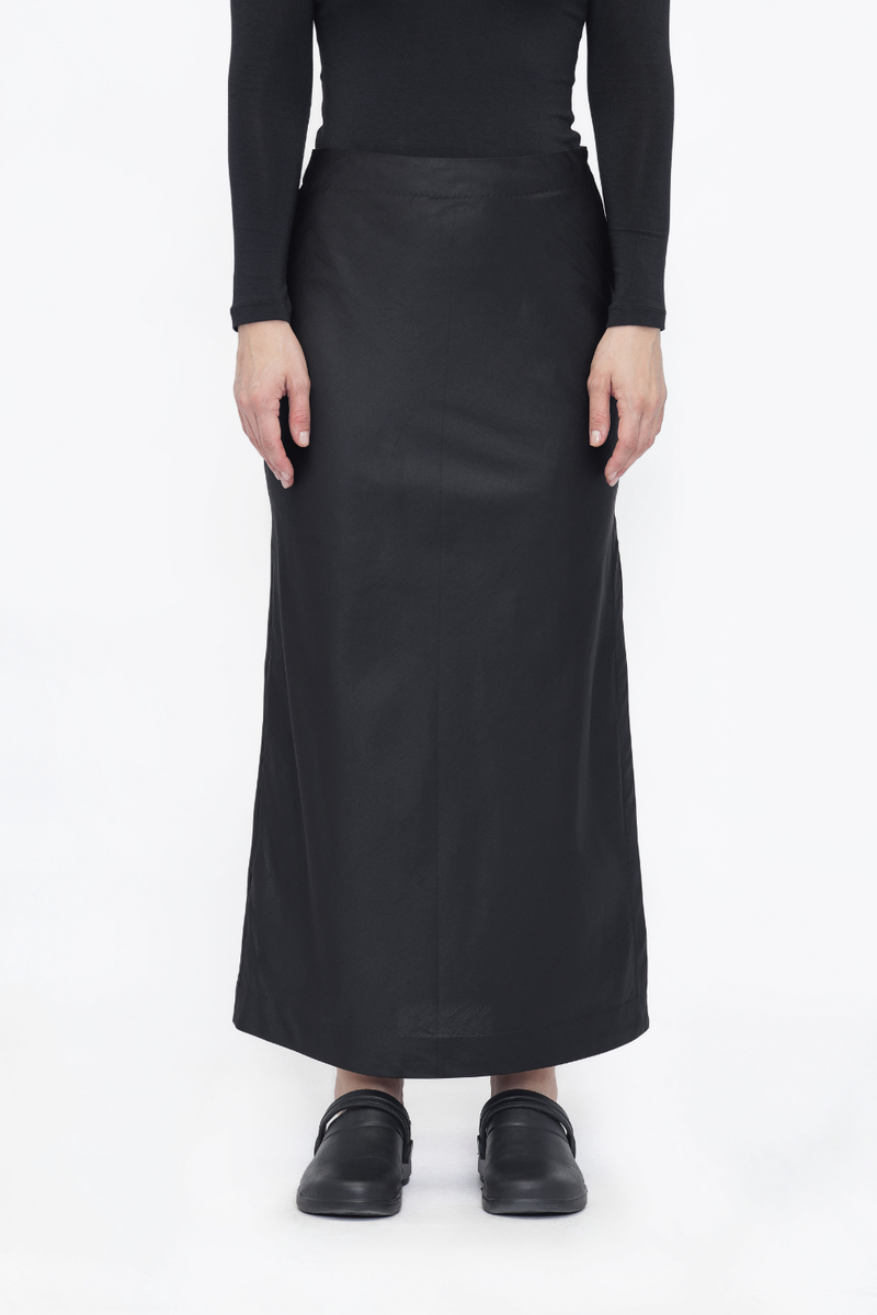 Long Underskirt silk by Turn Black in black color for women in Singapore