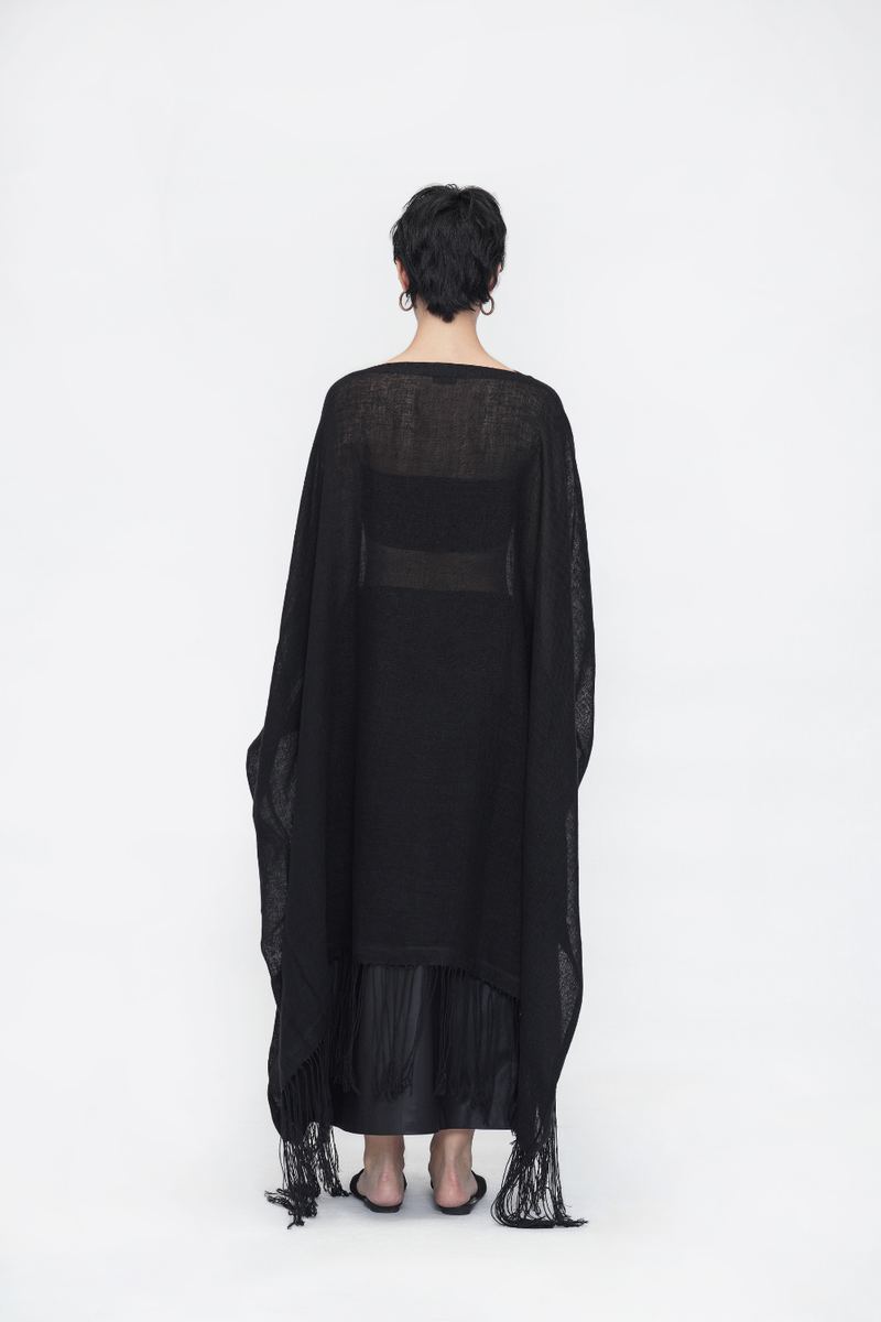 Zenji Summer Kaftan linen by Turn Black in black color for women in Singapore