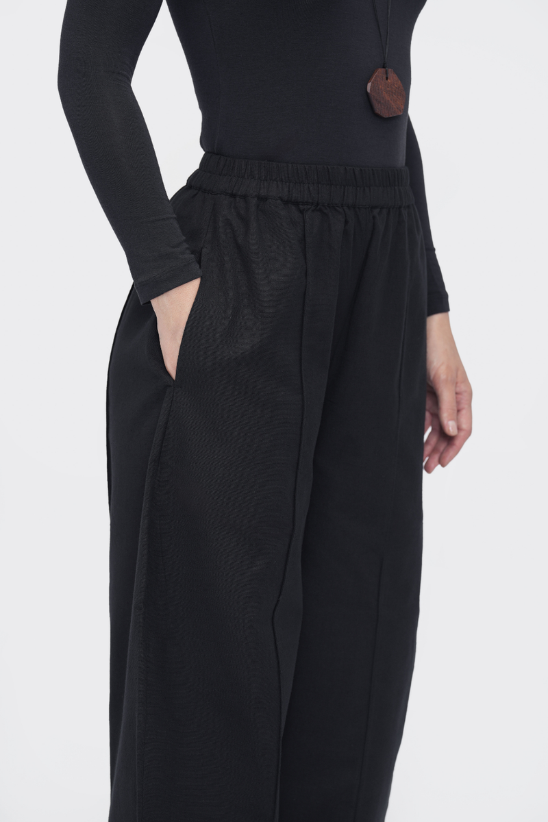 Nila Co ord Set cotton by Turn Black in black color for women in Singapore