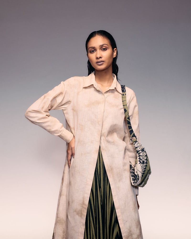 Olive Black Stripe Skirt cotton Buy Olive Black Stripe Skirt from C&W | Skirts for Women by Kritika Murarka in black color for women in Singapore