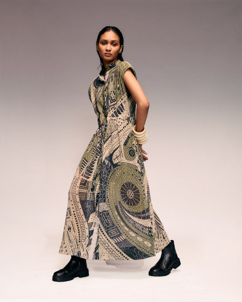 Olive Print Cotton Net Drawstring Dress + Inner cotton Buy Olive Print Cotton Net Drawstring Dress
+ Inner from C&W | Dresses for Women by Kritika Murarka in olive color for women in Singapore