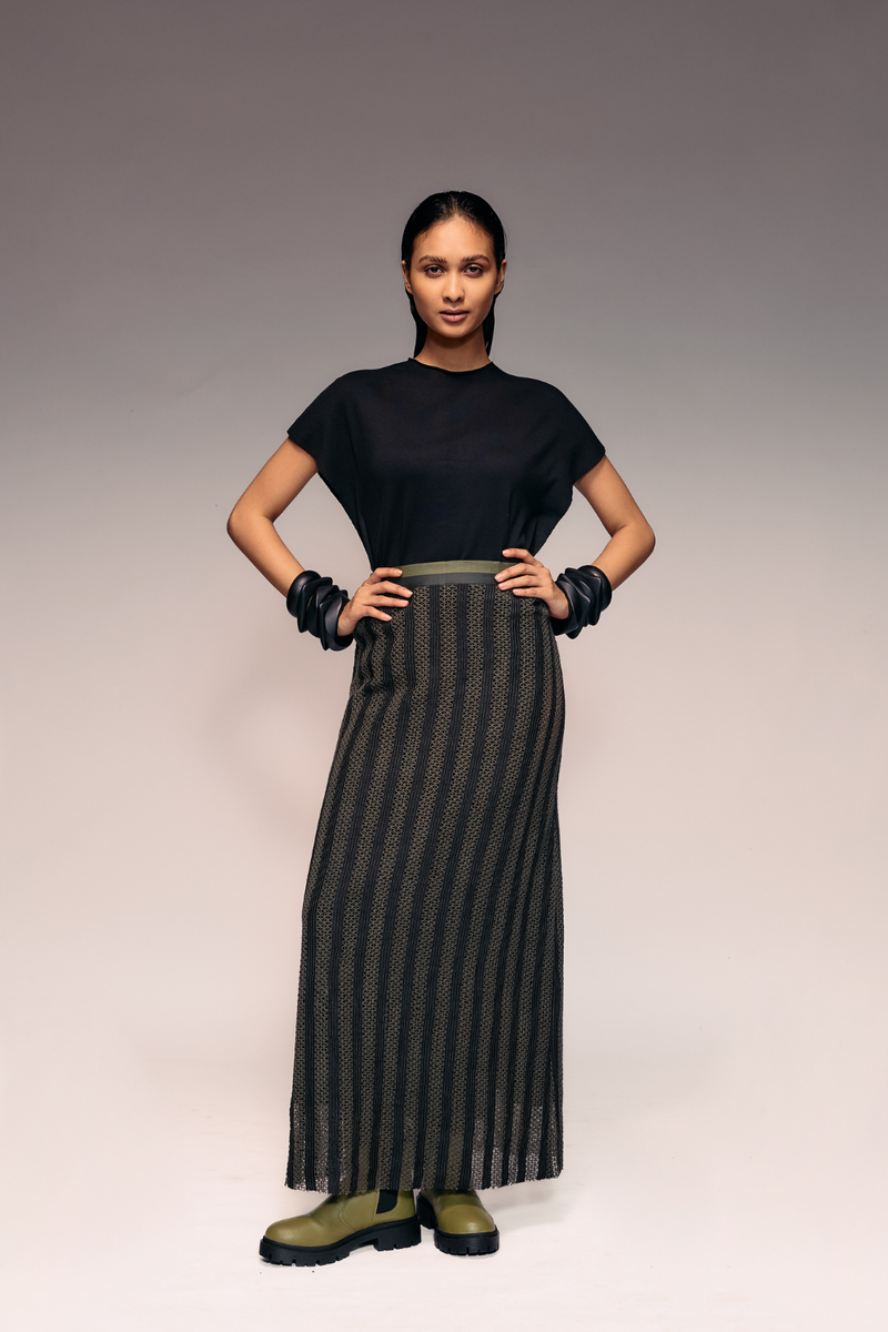 Olive Cotton net Skirt cotton Buy Olive Cotton net Skirt from C&W | Skirts for Women by Kritika Murarka in black color for women in Singapore