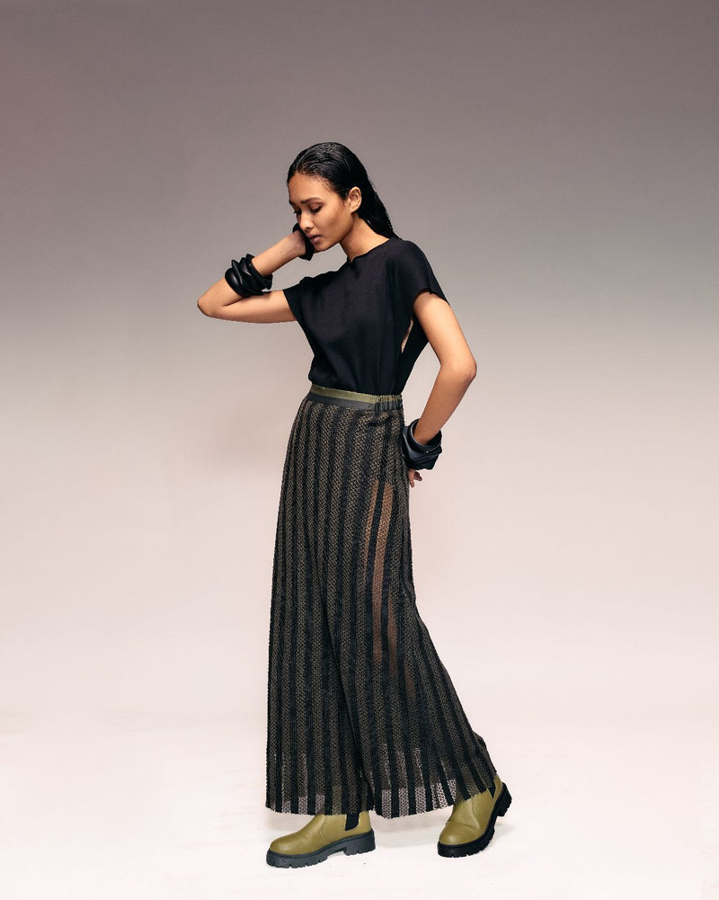 Olive Cotton net Skirt cotton Buy Olive Cotton net Skirt from C&W | Skirts for Women by Kritika Murarka in black color for women in Singapore