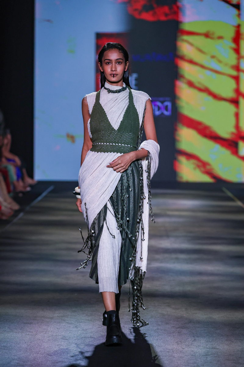Olive cotton Net Flap Skirt cotton Buy Olive cotton Net Flap Skirt from C&W | Skirts for Women by Kritika Murarka in olive color for women in Singapore