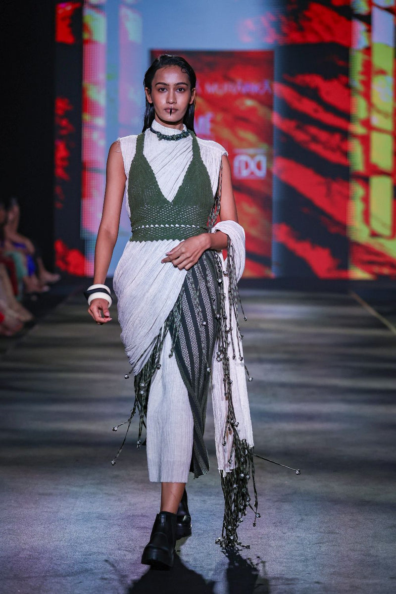 Olive cotton Net Flap Skirt cotton Buy Olive cotton Net Flap Skirt from C&W | Skirts for Women by Kritika Murarka in olive color for women in Singapore