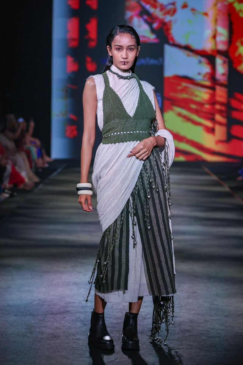 Olive cotton Net Flap Skirt cotton Buy Olive cotton Net Flap Skirt from C&W | Skirts for Women by Kritika Murarka in olive color for women in Singapore