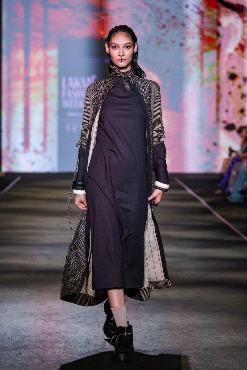 Black Cotton Midi Dress cotton Buy Black Cotton Midi Dress from C&W | Dresses for Women by Kritika Murarka in black color for women in Singapore