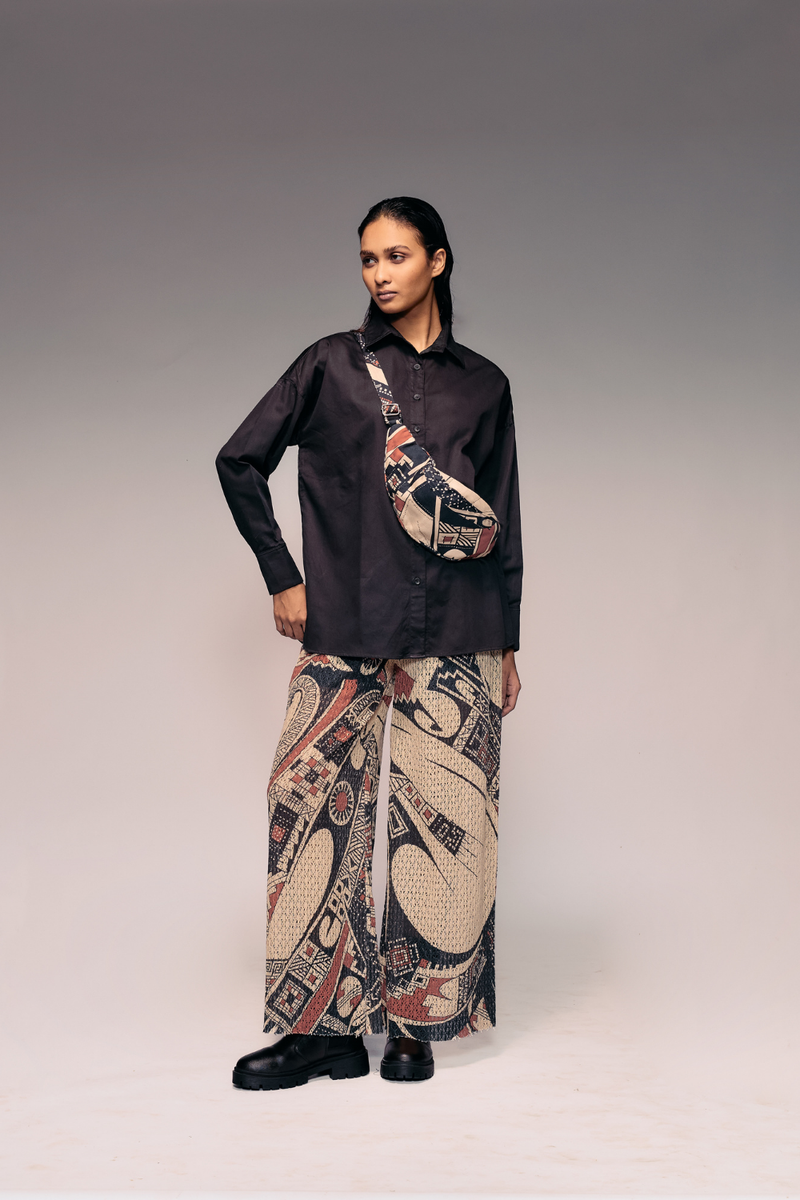 Rust Print Cotton Net Trouser cotton Buy Rust Print Cotton Net Trouser from C&W | Pants/Trousers for Women by Kritika Murarka in rust color for women in Singapore