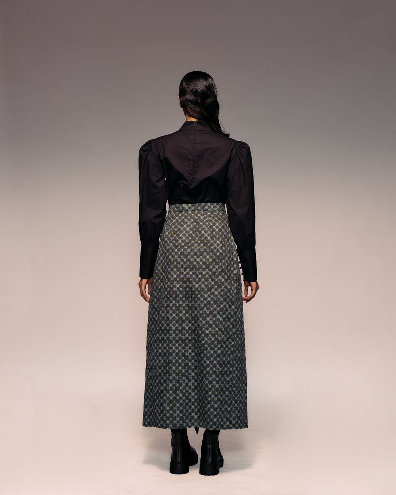 Olive Print Reversible Flap Skirt cotton Buy Olive Print Reversible Flap Skirt from C&W | Skirts for Women by Kritika Murarka in olive color for women in Singapore