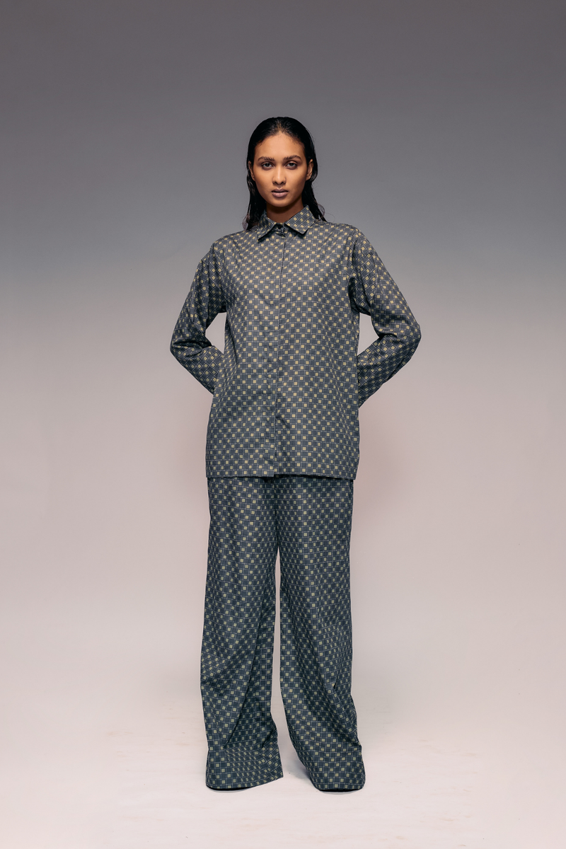 Olive Black Check Shirt cotton Buy Olive Black Check Shirt from C&W | Tops And Shirts for Women by Kritika Murarka in olive color for women in Singapore