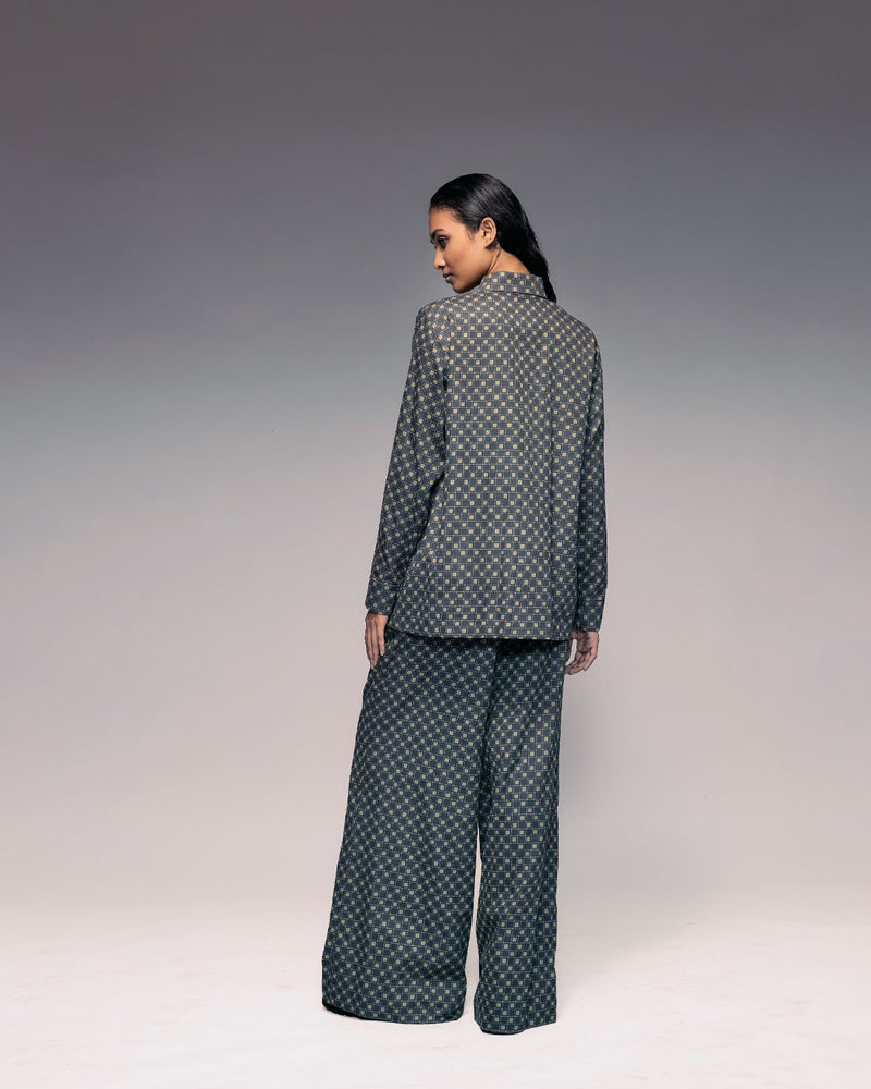 Olive Black Check Trouser cotton Buy Olive Black Check Trouser from C&W | Pants/Trousers for Women by Kritika Murarka in olive color for women in Singapore