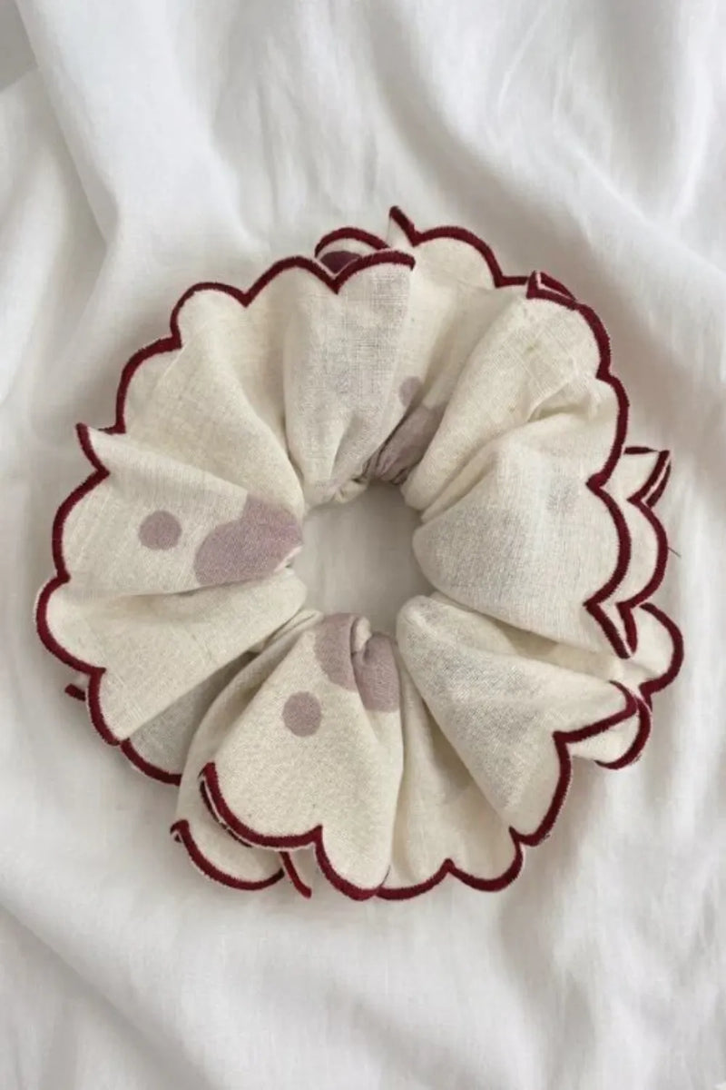 Thandai Scallop Scrunchie cotton by JodiLife for women in Singapore