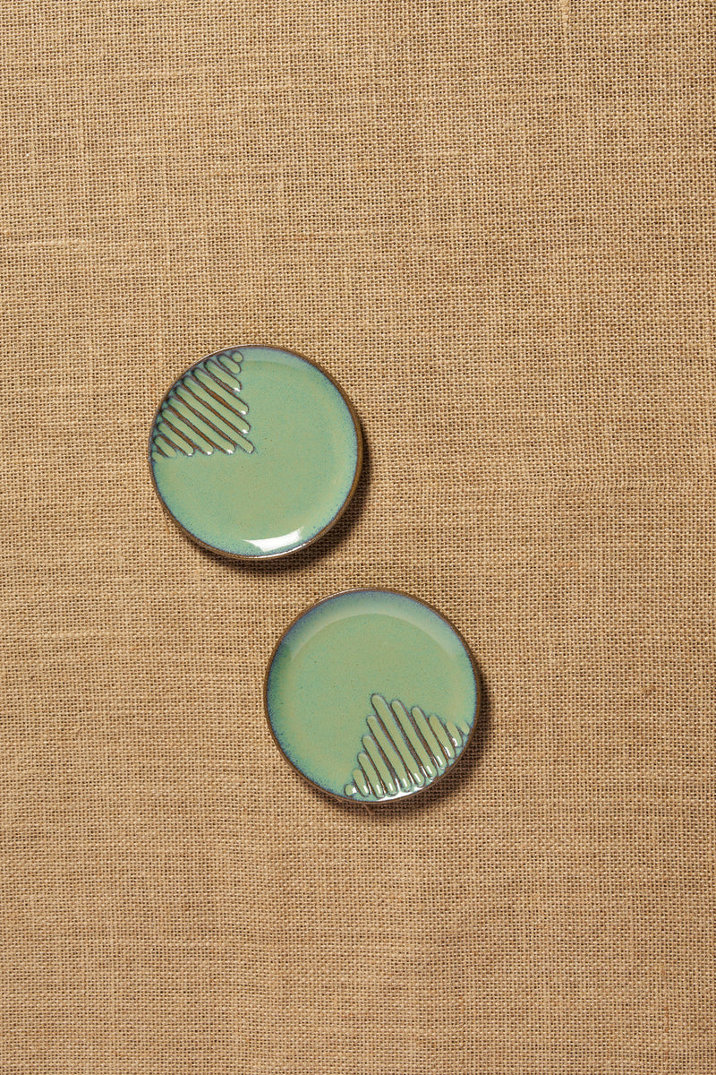 Tiger Hill Dessert Plate-Lines (Set of-2)