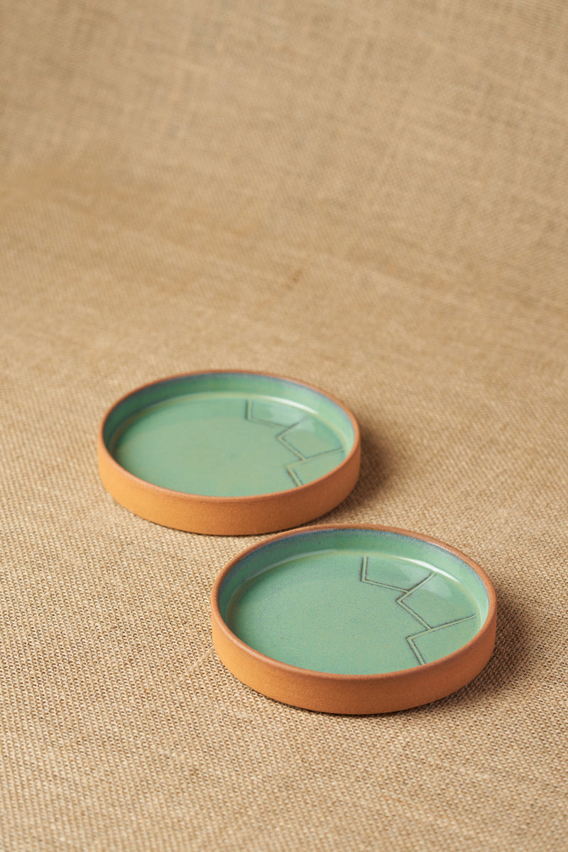 Tiger Hill Snack Plate-Mountain Pattern (Set of 2)
