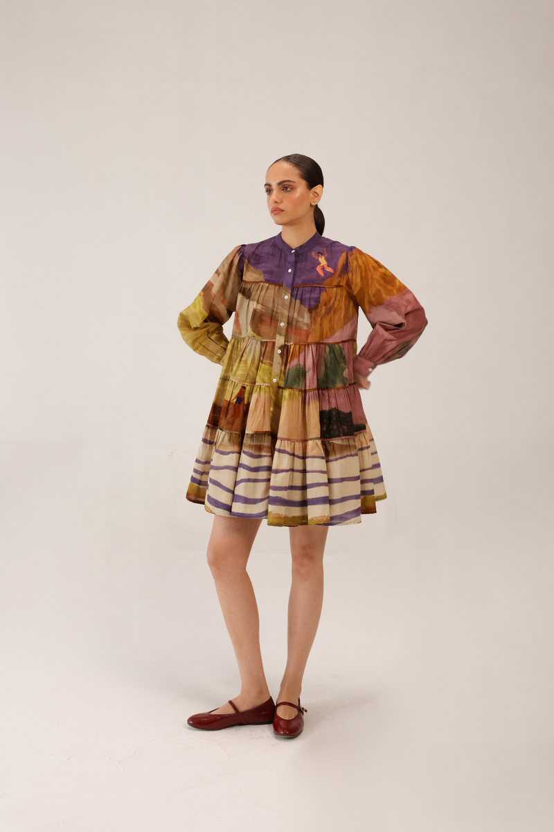 TIER DRESS - SWIMMERS cotton by CORD for women in Singapore