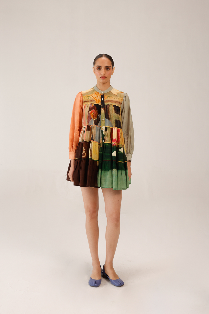 TIER DRESS - MORNING COFFEE cotton by CORD for women in Singapore