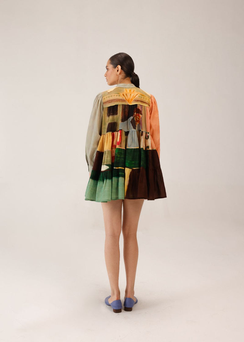 TIER DRESS - MORNING COFFEE cotton by CORD for women in Singapore