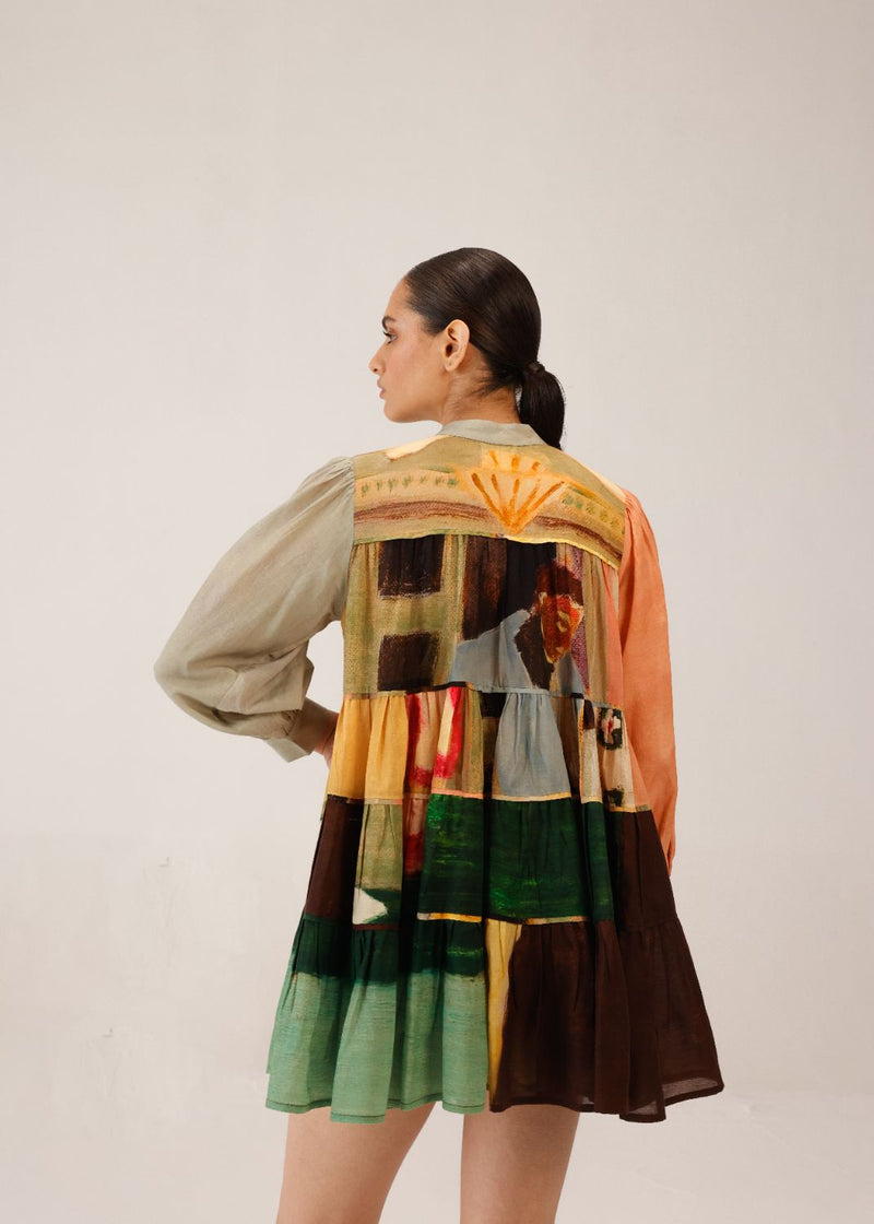 TIER DRESS - MORNING COFFEE cotton by CORD for women in Singapore