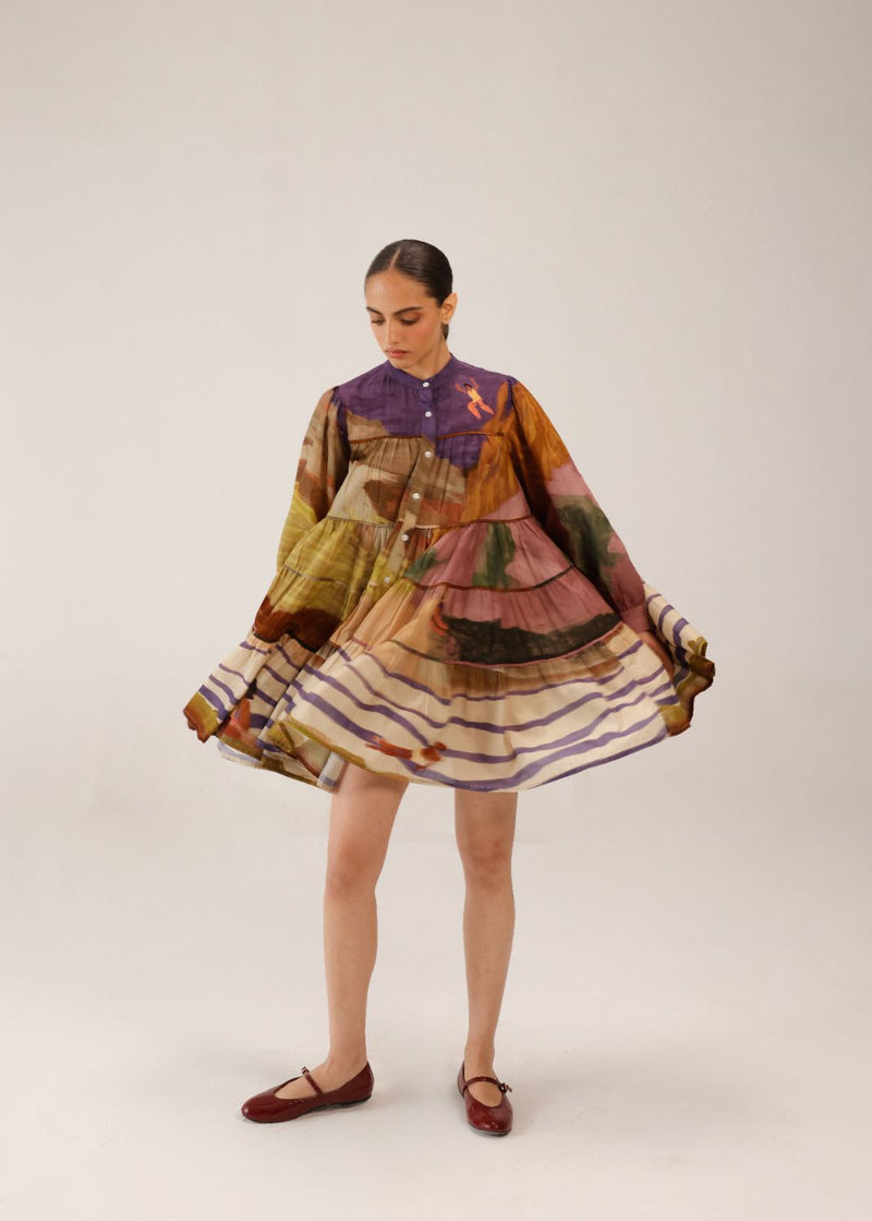 TIER DRESS - SWIMMERS cotton by CORD for women in Singapore