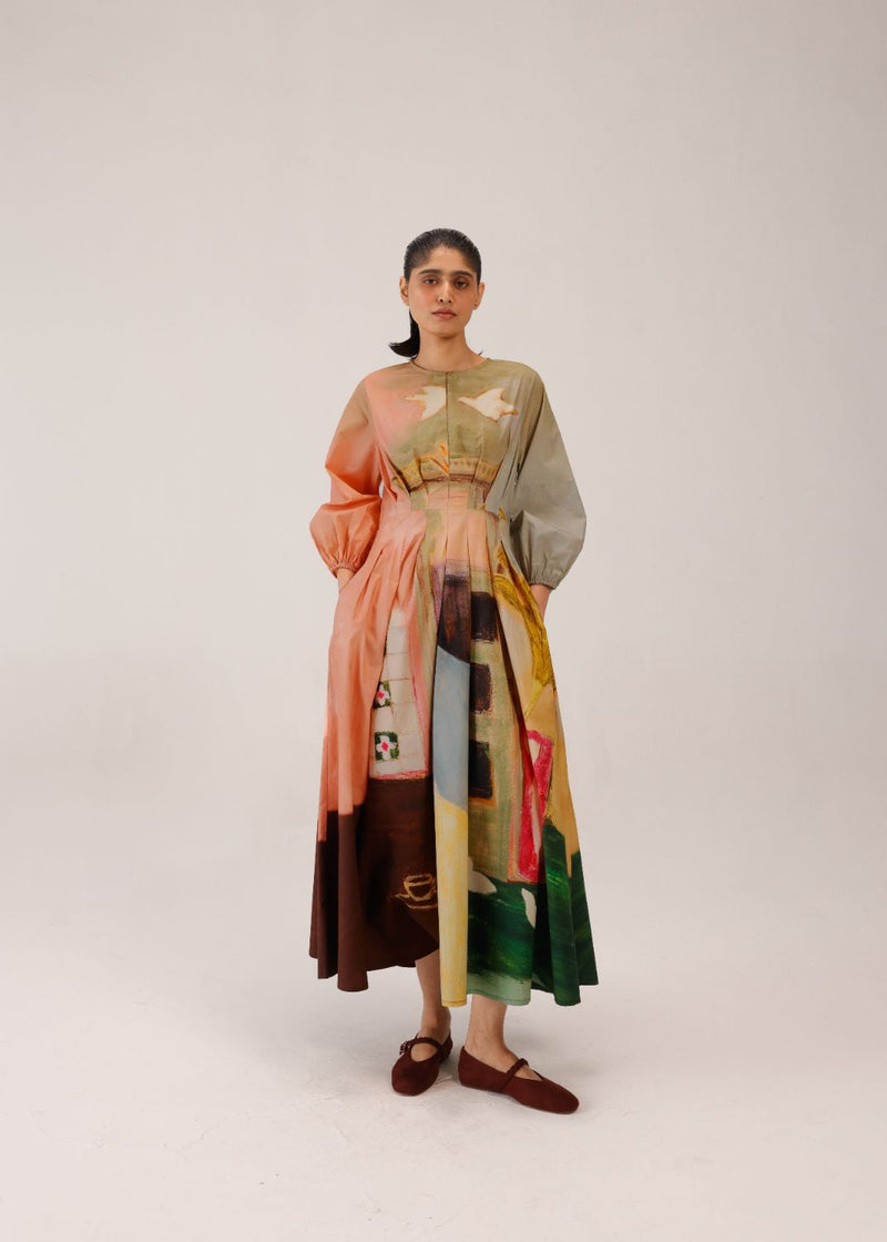 TOKYO DRESS - MORNING COFFEE cotton by CORD for women in Singapore
