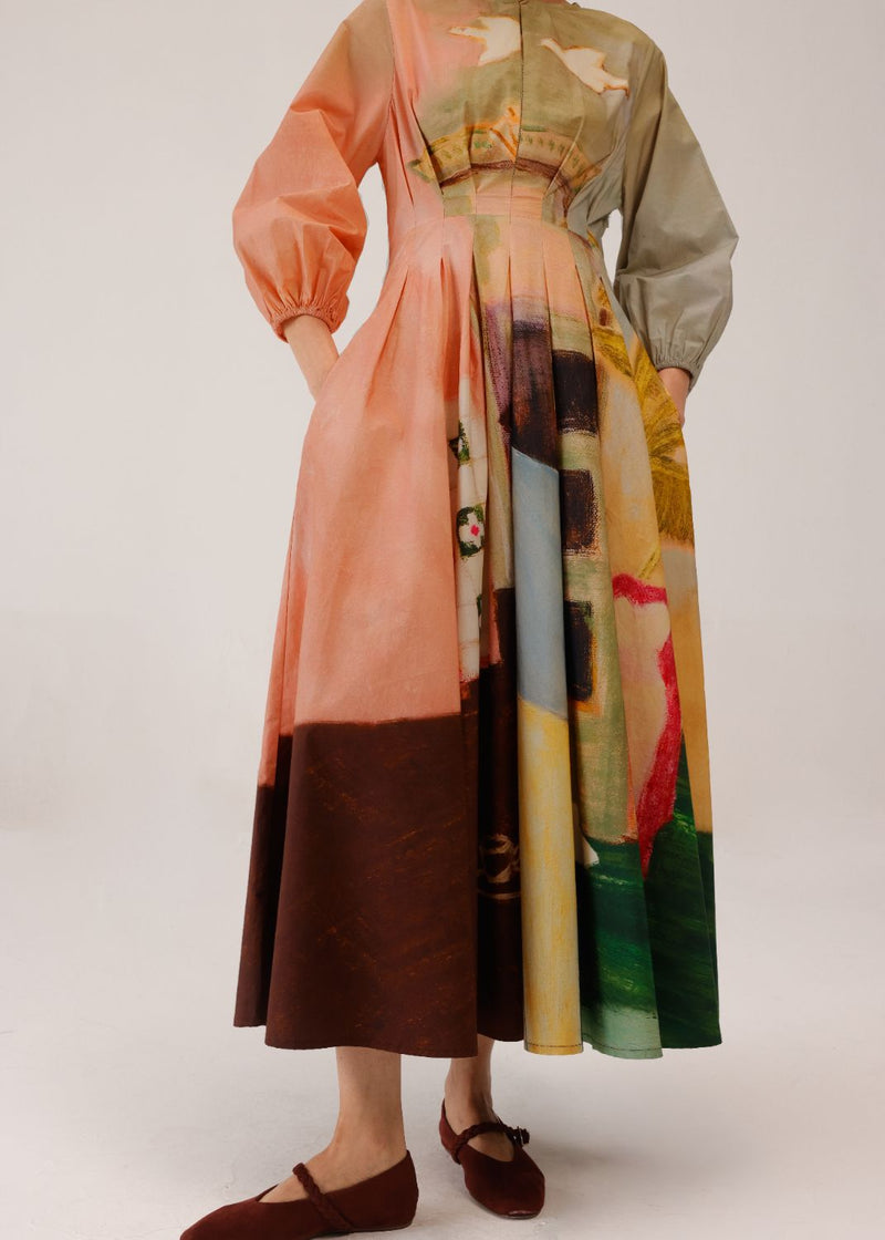 TOKYO DRESS - MORNING COFFEE cotton by CORD for women in Singapore