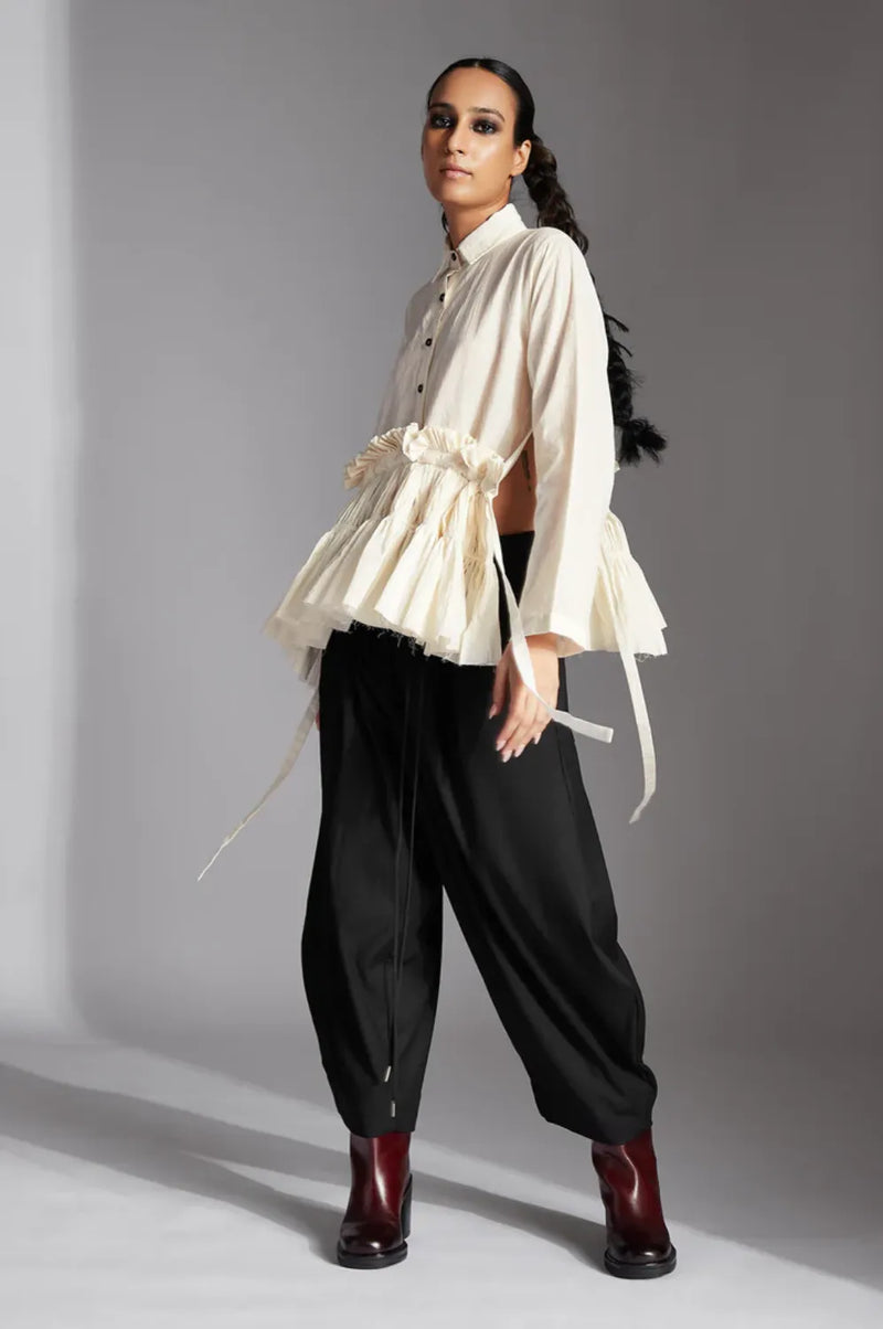 Miro Top-White cotton by Chola in white color for women in Singapore